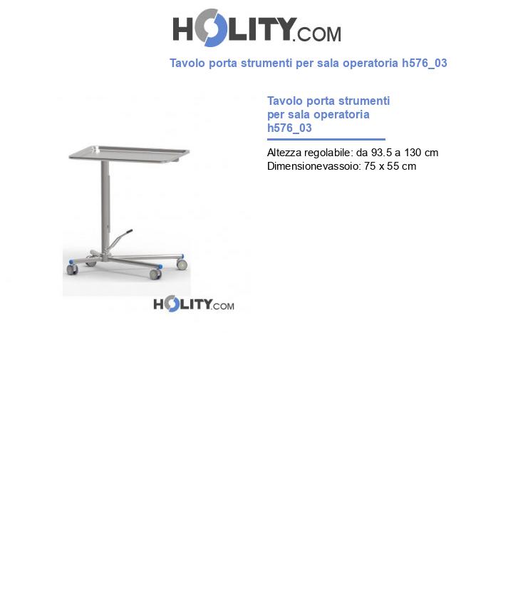 Tavolo porta strumenti per sala operatoria h576_03