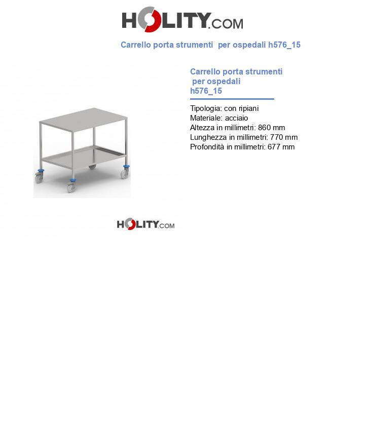 Carrello porta strumenti  per ospedali h576_15