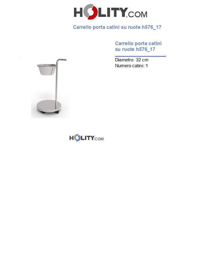 Carrello porta catini su ruote h576_17