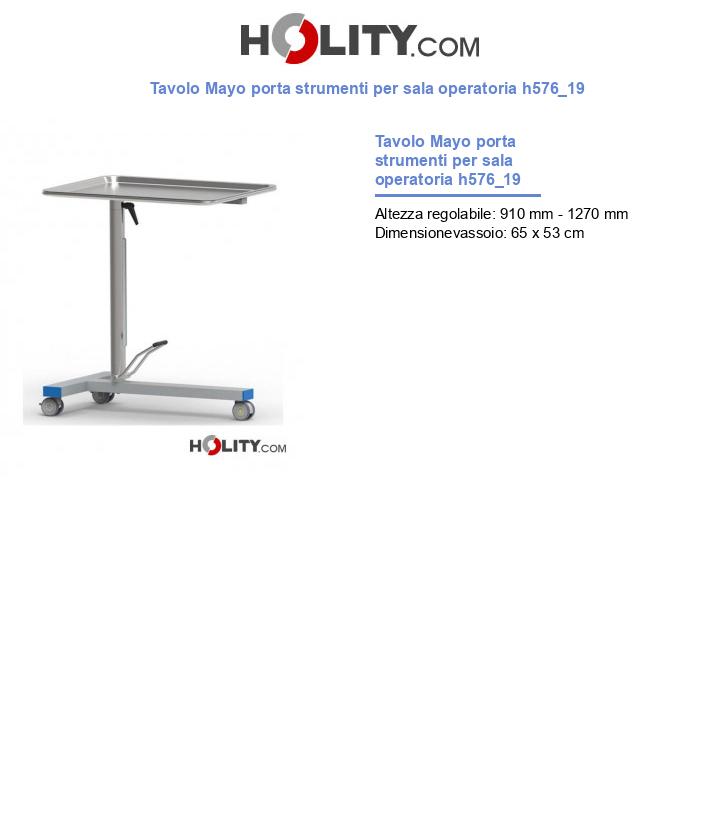 Tavolo Mayo porta strumenti per sala operatoria h576_19