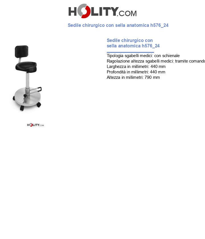Sedile chirurgico con sella anatomica h576_24