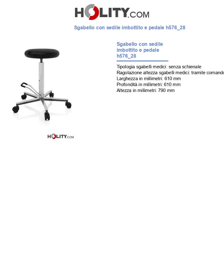 Sgabello con sedile imbottito e pedale h576_28
