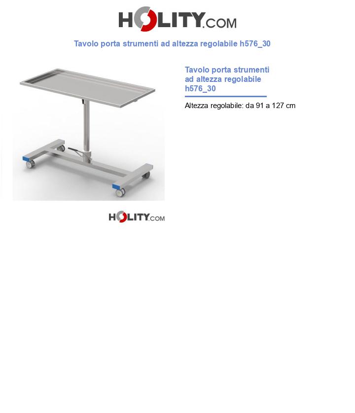 Tavolo porta strumenti ad altezza regolabile h576_30