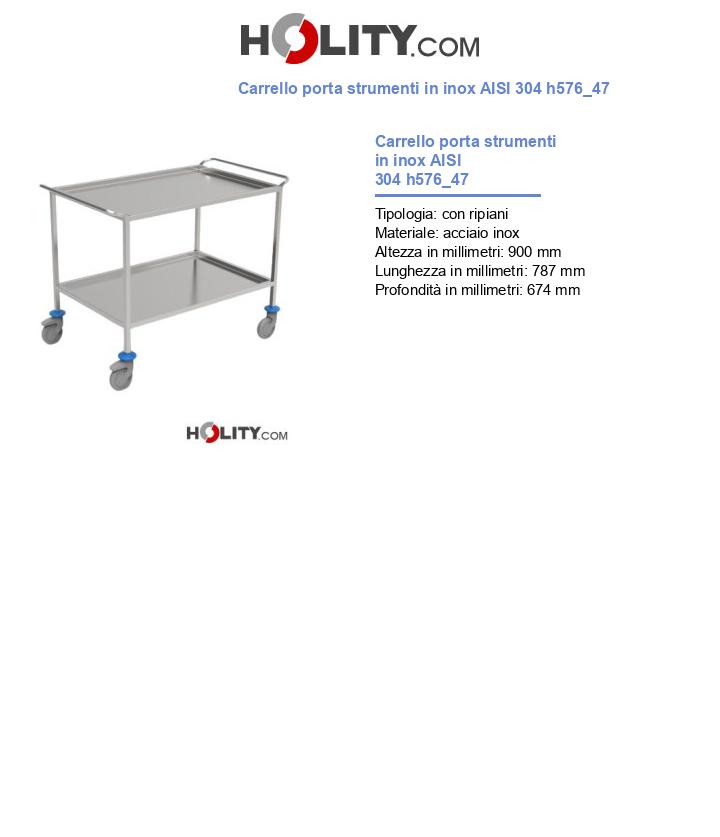 Carrello porta strumenti in inox AISI 304 h576_47