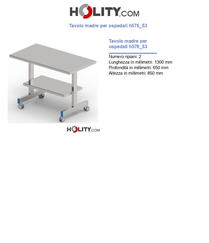 Tavolo madre per ospedali h576_53