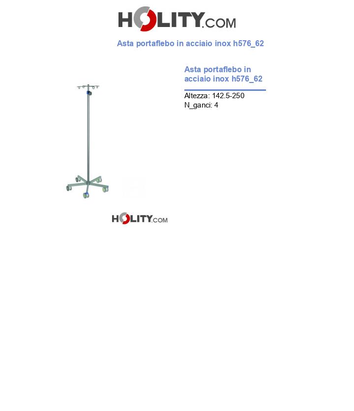 Asta portaflebo in acciaio inox h576_62