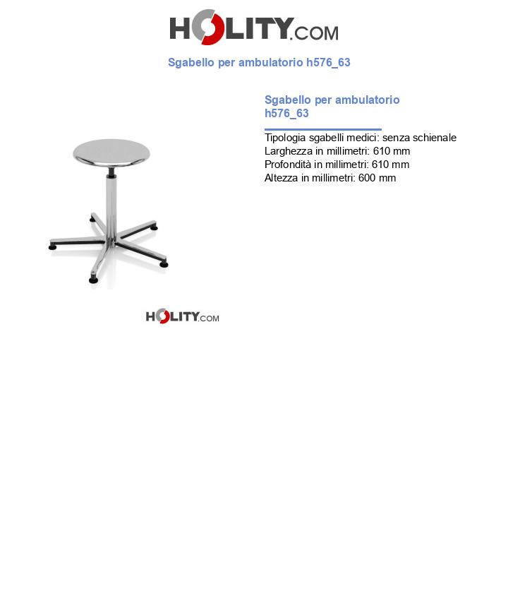 Sgabello per ambulatorio h576_63