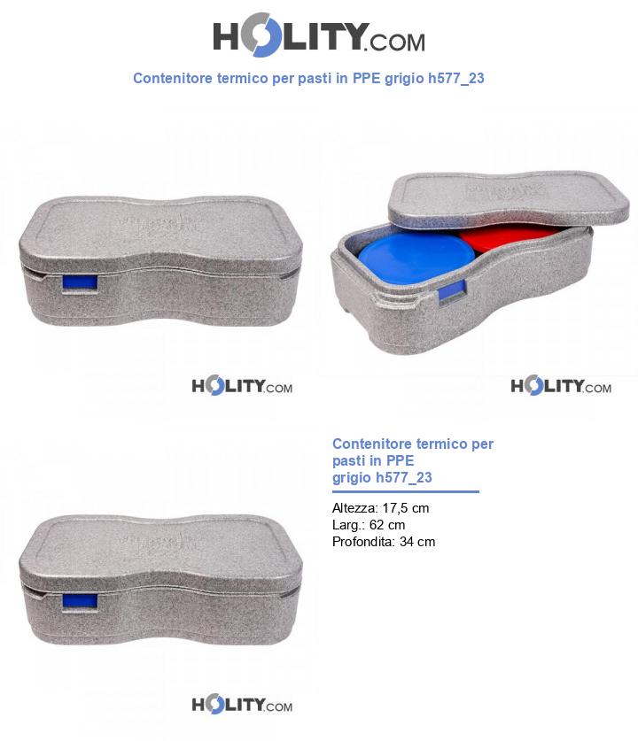 Contenitore termico per pasti in PPE grigio h577_23
