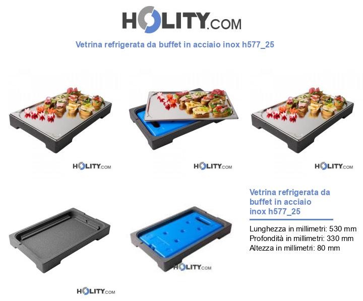 Vetrina refrigerata da buffet in acciaio inox h577_25
