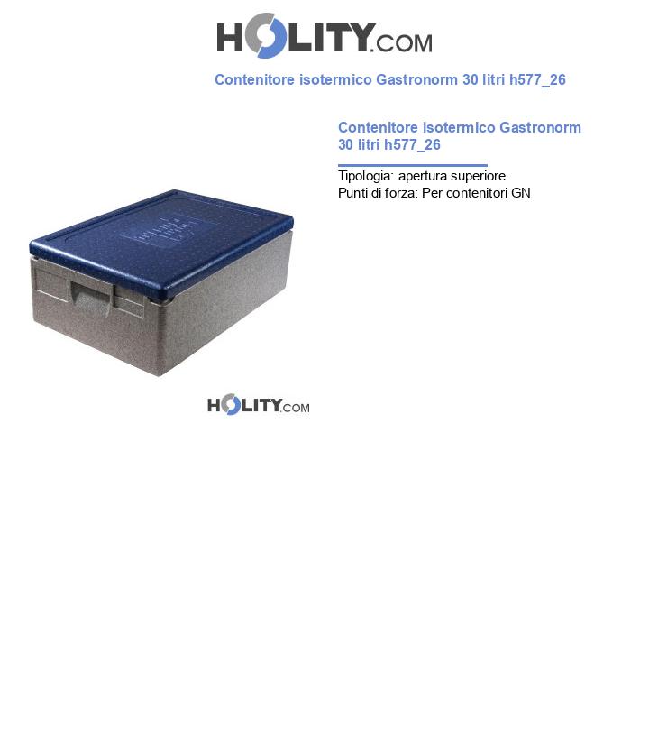 Contenitore isotermico Gastronorm 30 litri h577_26