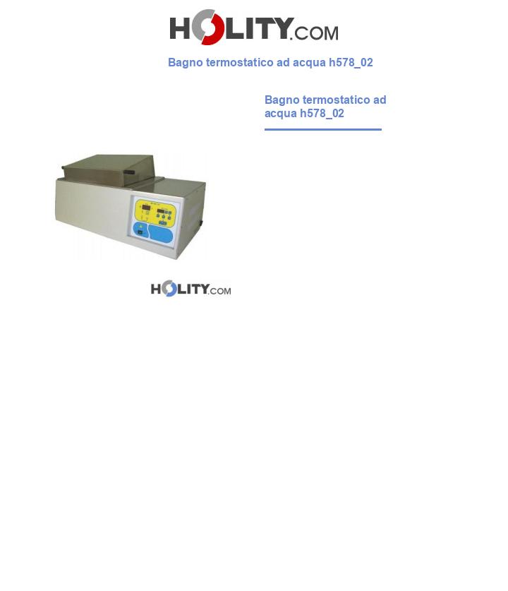 Bagno termostatico ad acqua h578_02