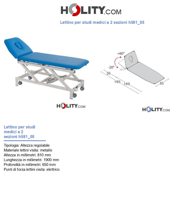 Lettino per studi medici a 2 sezioni h581_05