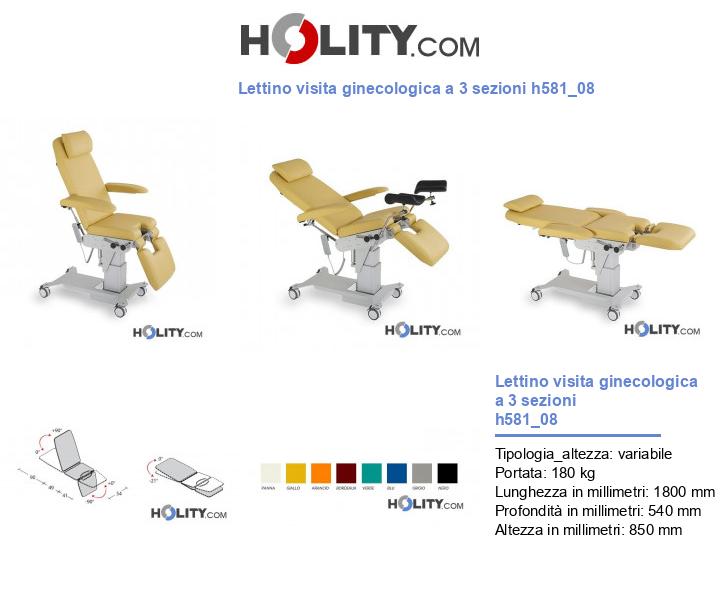Lettino visita ginecologica a 3 sezioni h581_08