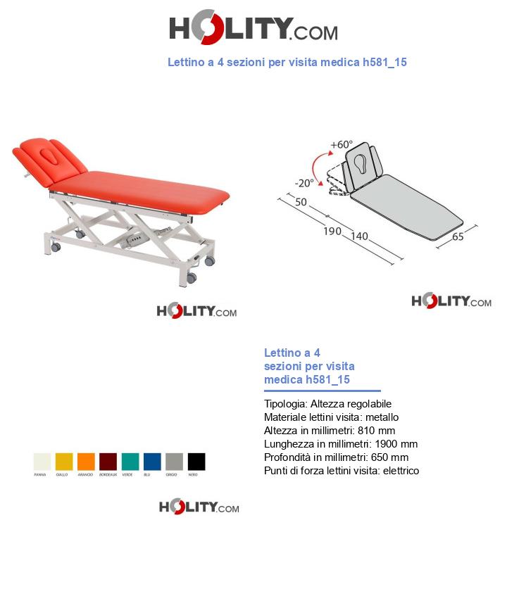 Lettino a 4 sezioni per visita medica h581_15