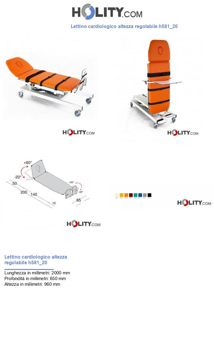 Lettino cardiologico altezza regolabile h581_20