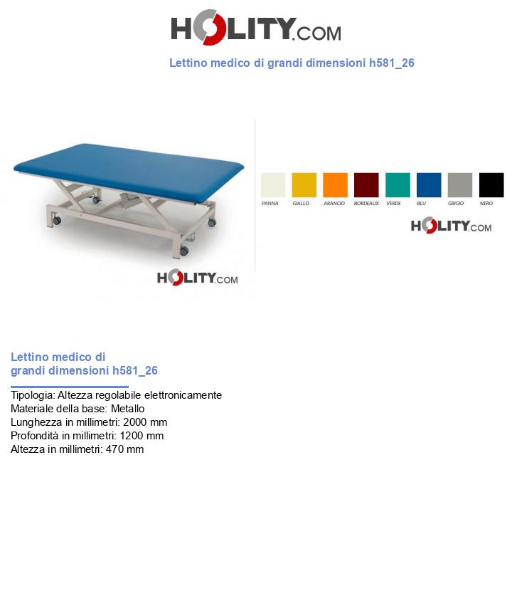 Lettino medico di grandi dimensioni h581_26