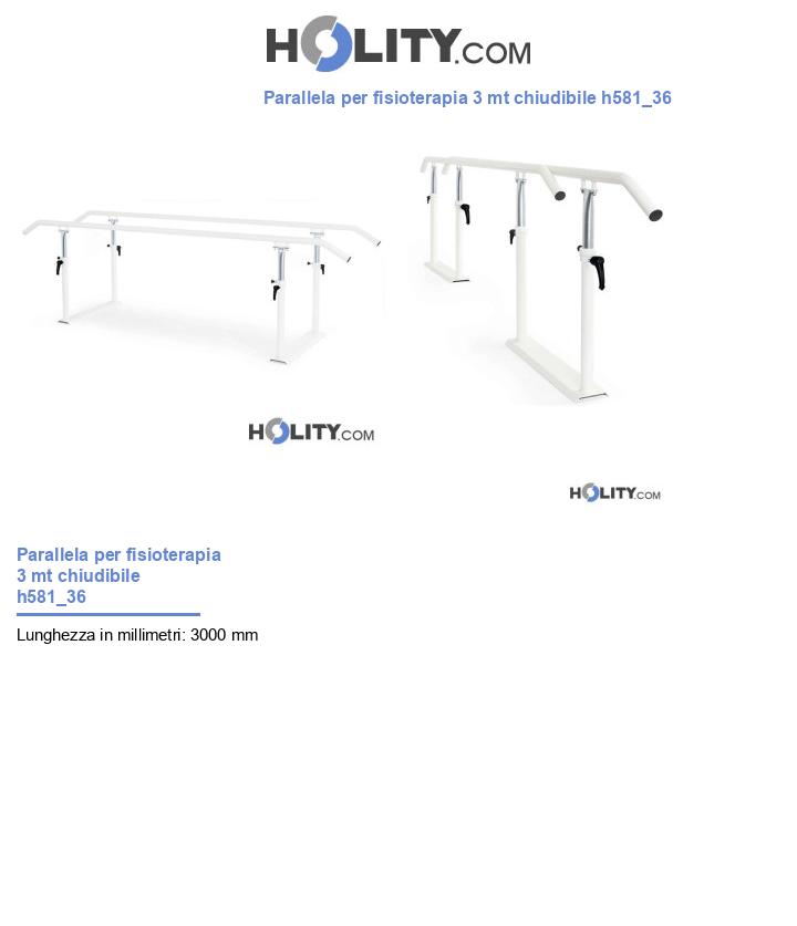 Parallela per fisioterapia 3 mt chiudibile h581_36