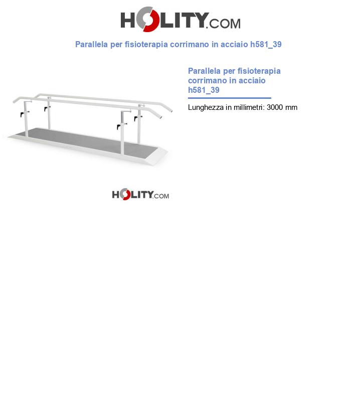Parallela per fisioterapia corrimano in acciaio h581_39