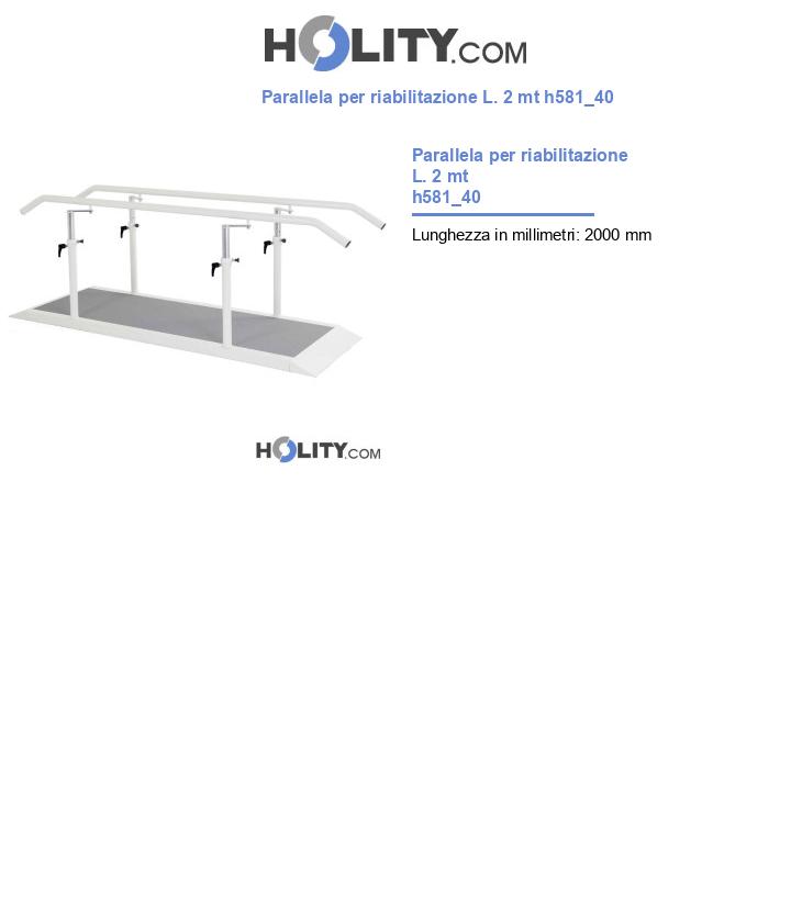 Parallela per riabilitazione L. 2 mt h581_40