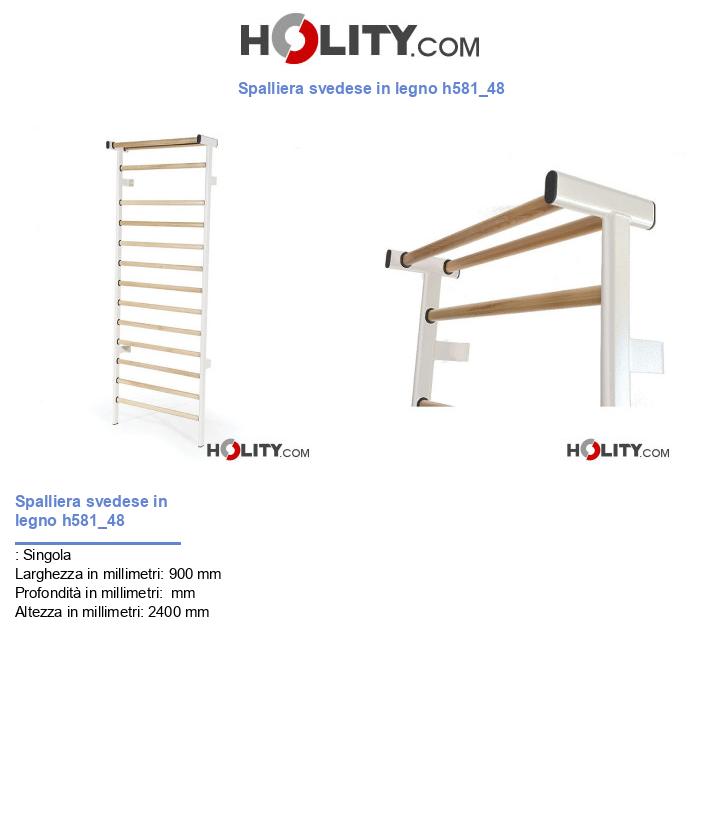 Spalliera svedese in legno h581_48