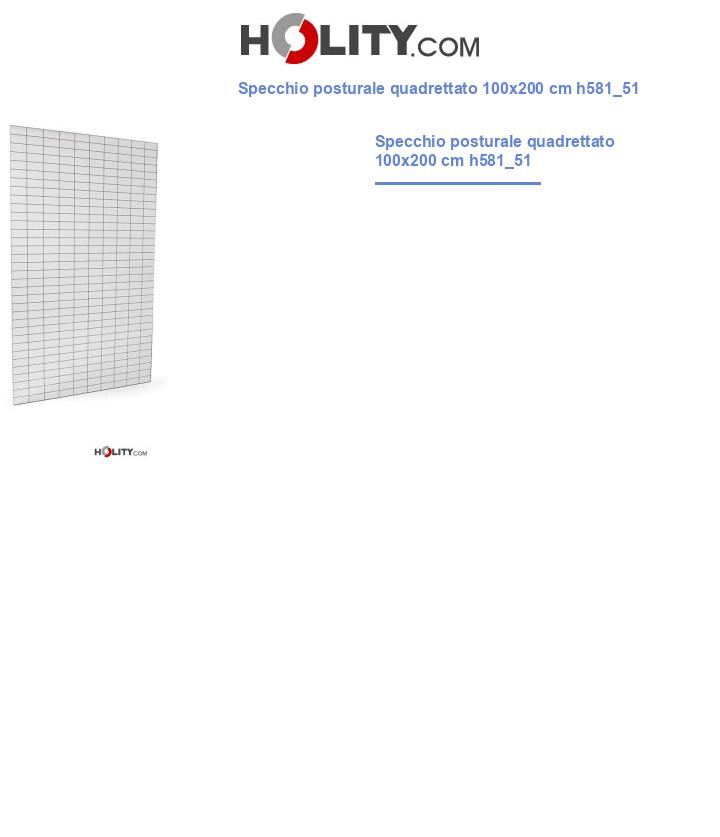 Specchio posturale quadrettato 200x100 cm h581_51