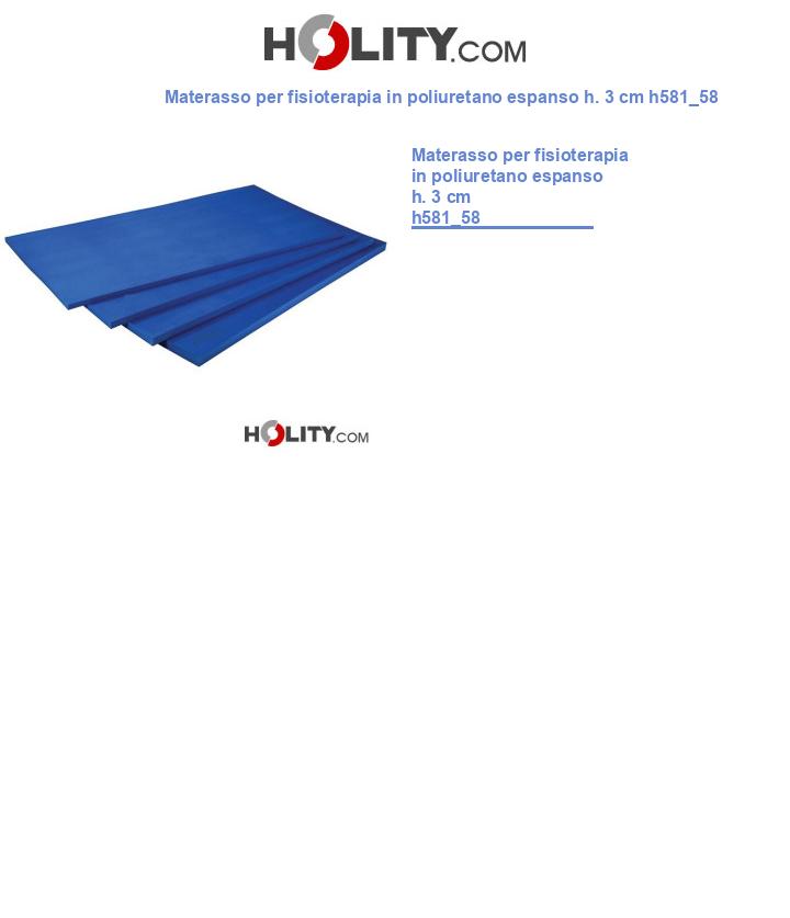 Materasso per fisioterapia in poliuretano espanso h. 3 cm h581_58