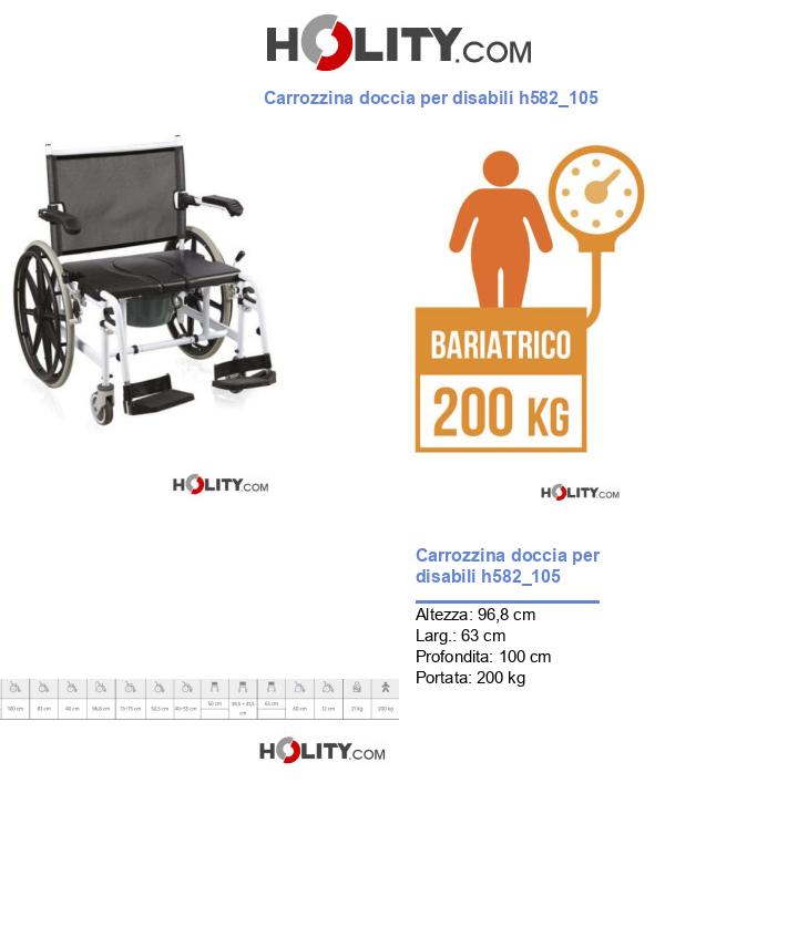 Carrozzina doccia per disabili h582_105