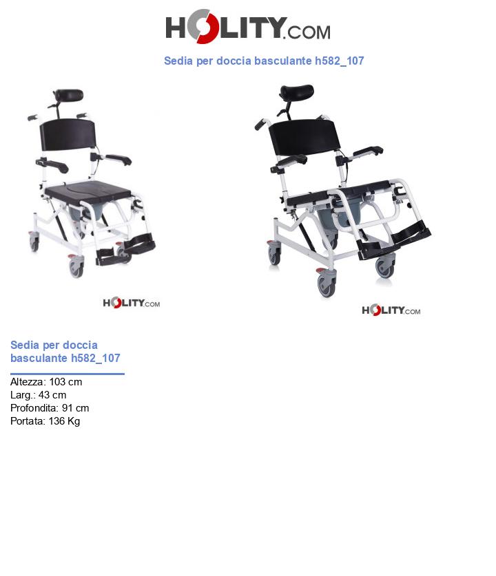 Sedia per doccia basculante h582_107