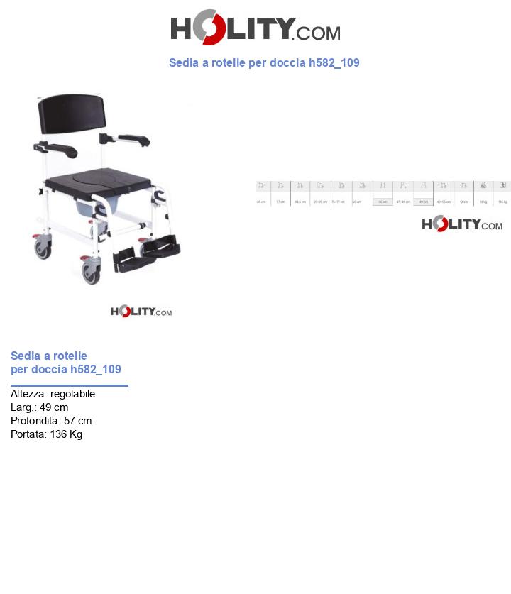 Sedia a rotelle per doccia h582_109