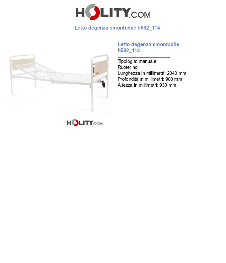 Letto degenza smontabile h582_114