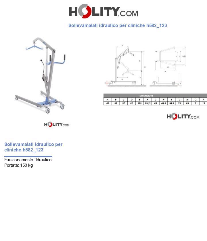 Sollevamalati idraulico per cliniche h582_123
