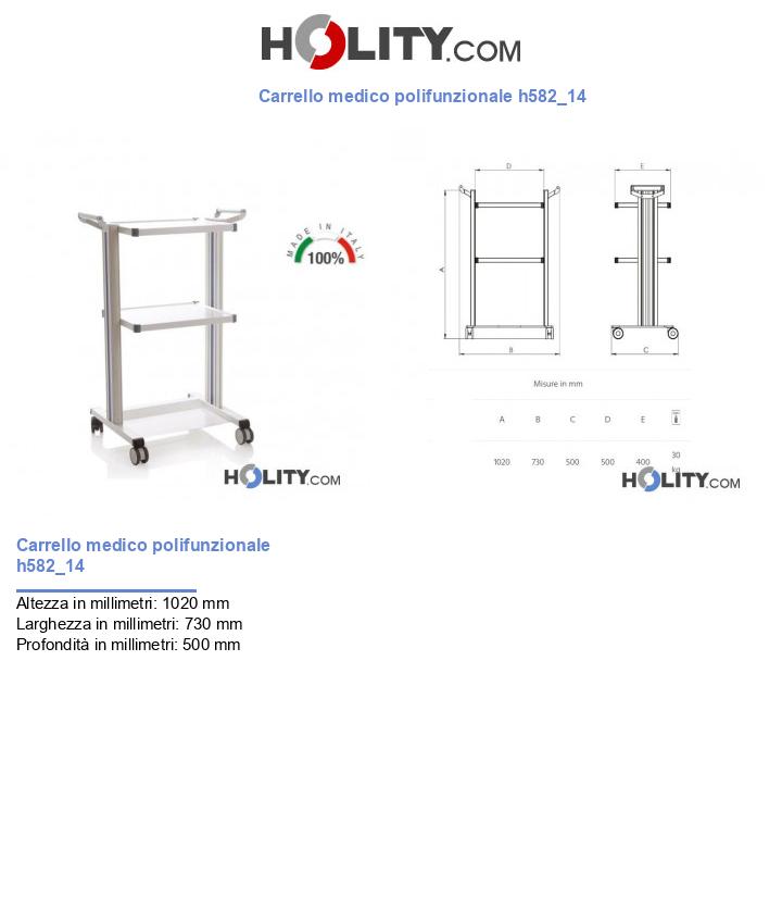 Carrello medico polifunzionale h582_14