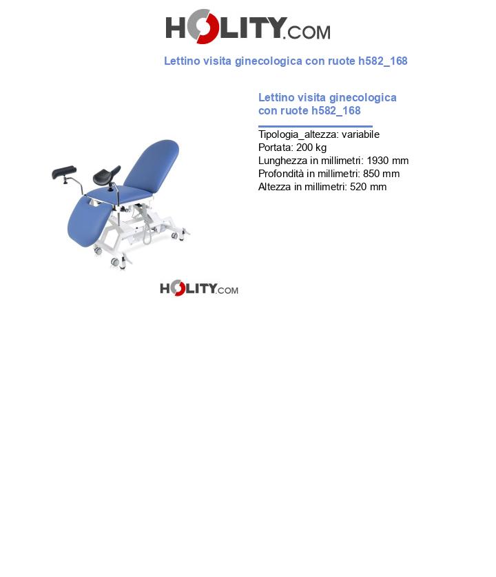 Lettino visita ginecologica con ruote h582_168