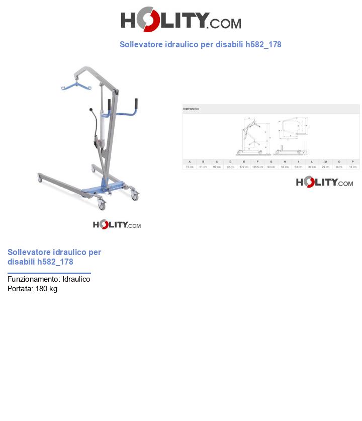Sollevatore idraulico per disabili h582_178