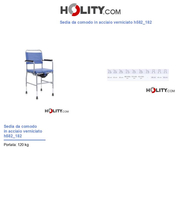 Sedia da comodo in acciaio verniciato h582_182