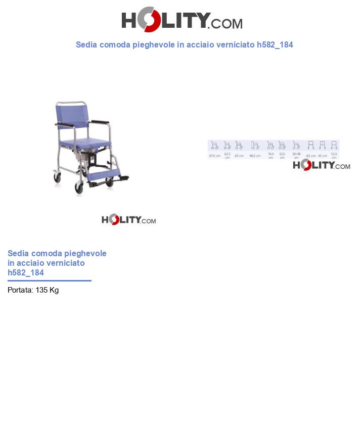 Sedia comoda pieghevole in acciaio verniciato h582_184