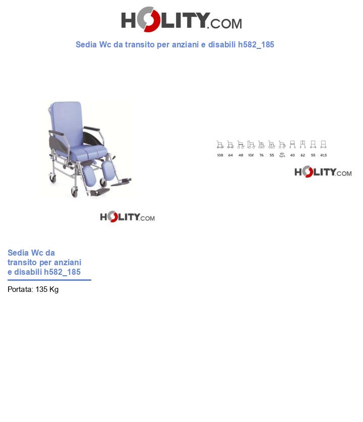 Sedia Wc da transito per anziani e disabili h582_185