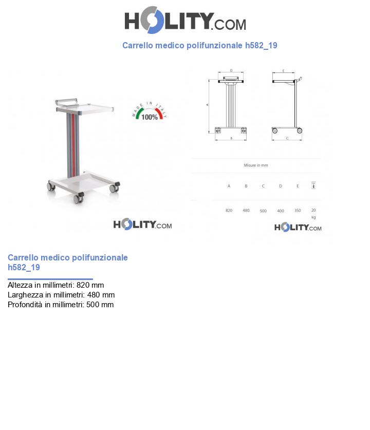 Carrello medico polifunzionale h582_19
