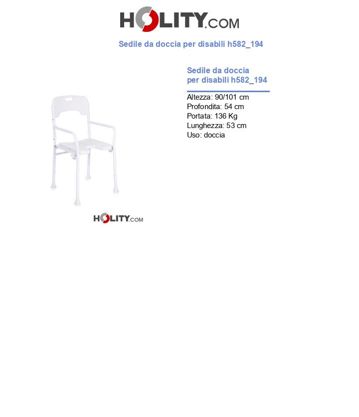 Sedile da doccia per disabili h582_194