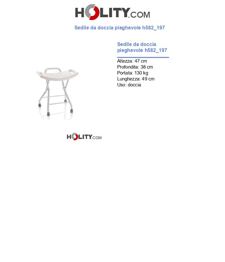 Sedile da doccia pieghevole h582_197