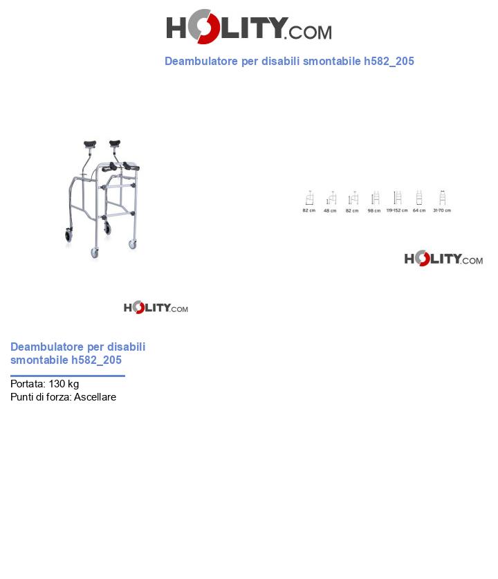 Deambulatore per disabili smontabile h582_205