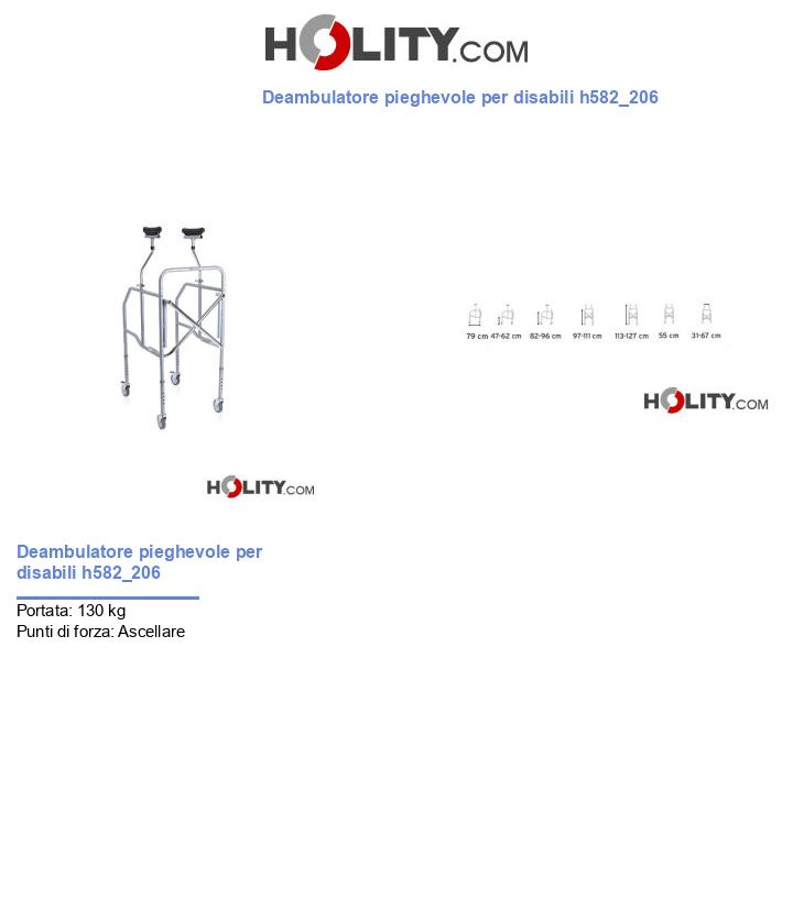 Deambulatore pieghevole per disabili h582_206