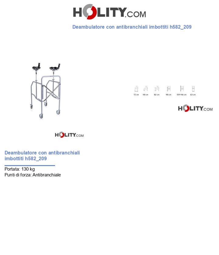 Deambulatore con antibranchiali imbottiti h582_209