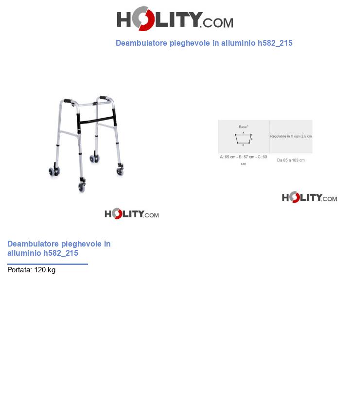 Deambulatore pieghevole in alluminio h582_215