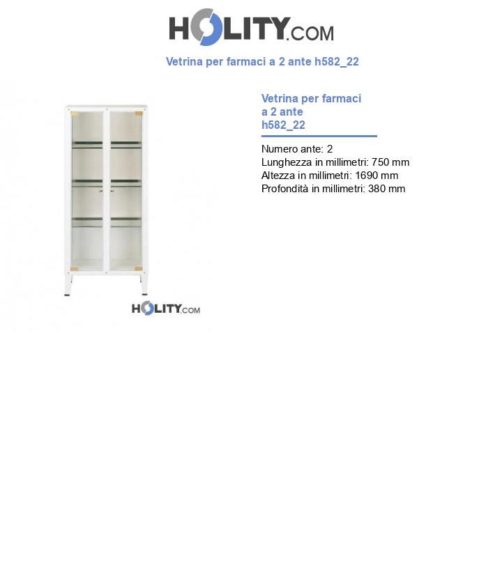 Vetrina per farmaci a 2 ante h582_22