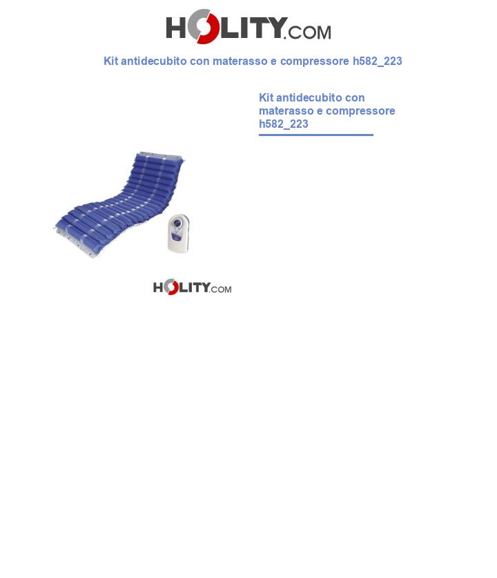 Kit antidecubito con materasso e compressore h582_223