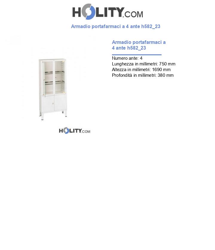 Armadio portafarmaci a 4 ante h582_23