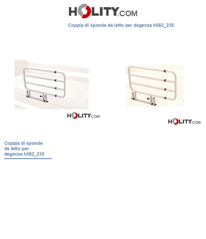Coppia di sponde da letto per degenza h582_235