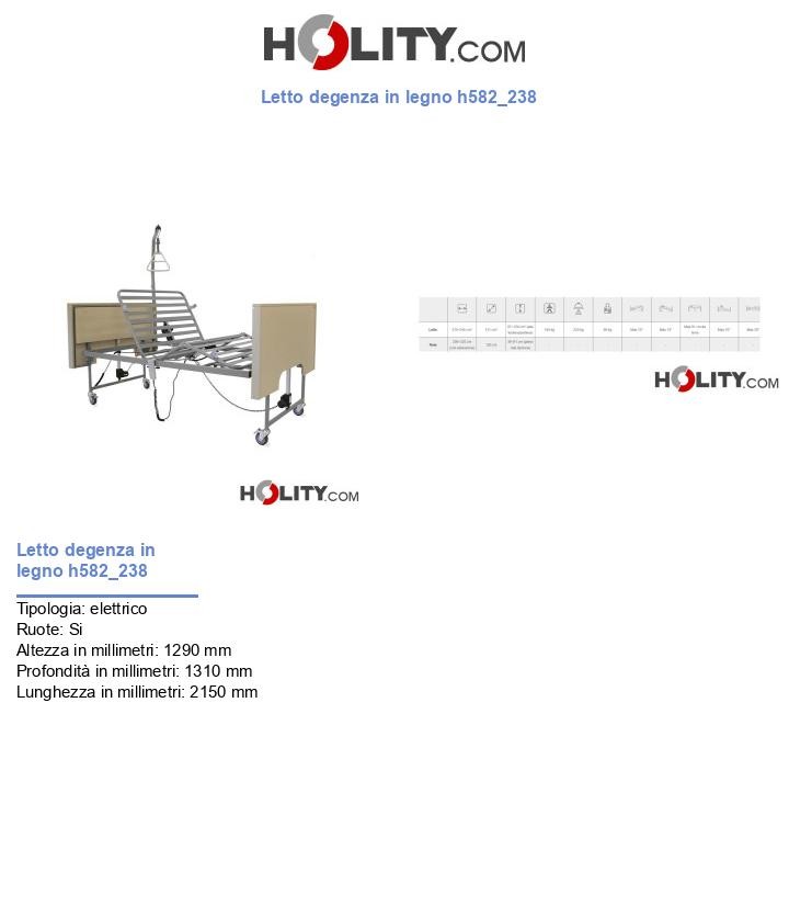 Letto degenza in legno h582_238