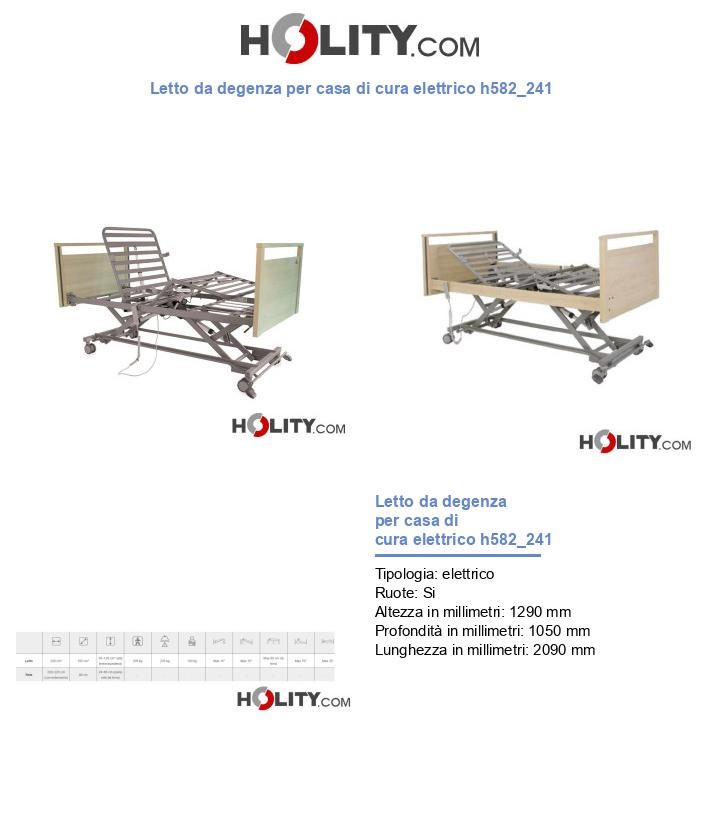 Letto da degenza per casa di cura elettrico h582_241